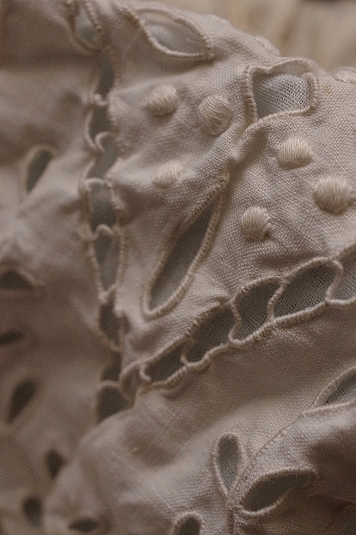 dentelle antique アンティークレース カットワーク ボネ