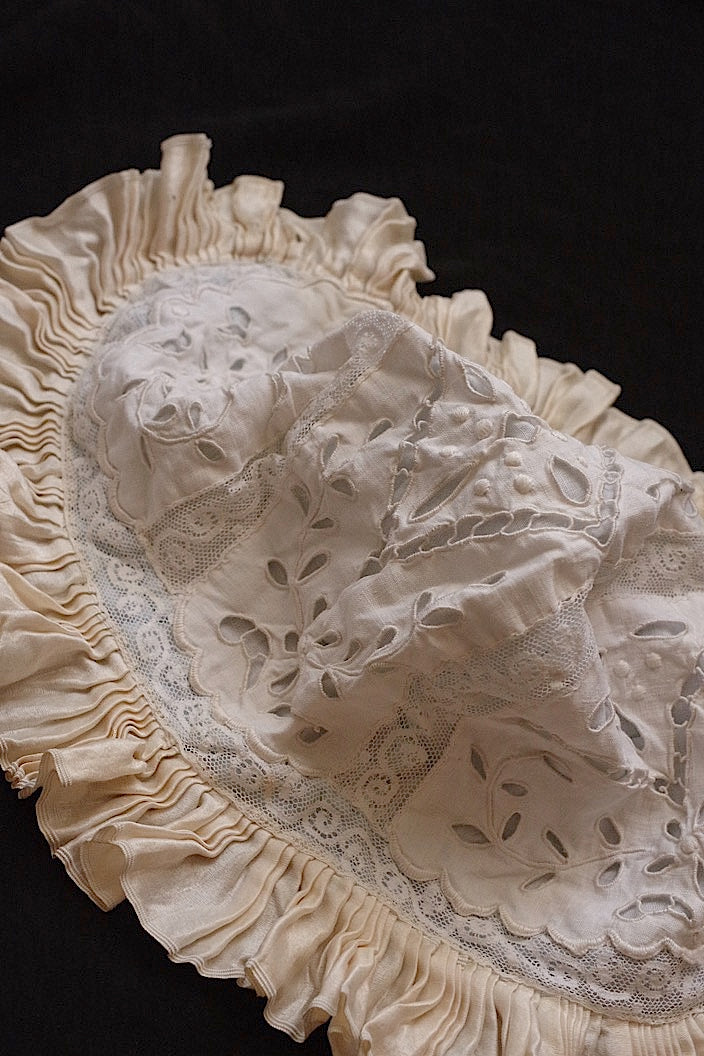 dentelle antique アンティークレース カットワーク ボネ