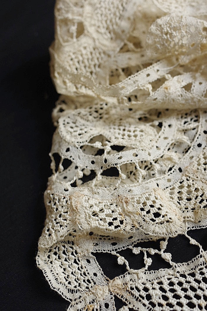 dentelle antique アンティーク bas d'aube 2本
