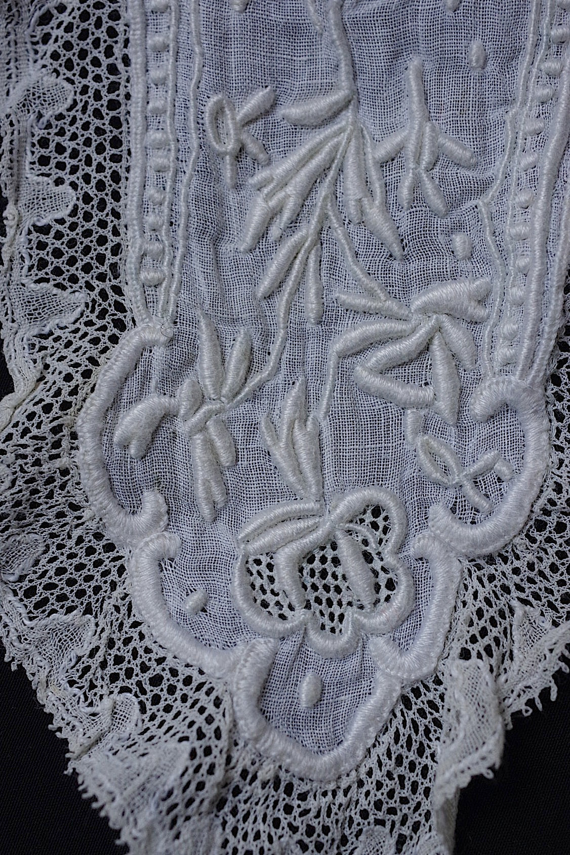 dentelle antique アンティークレースボネとえり bonnet et col