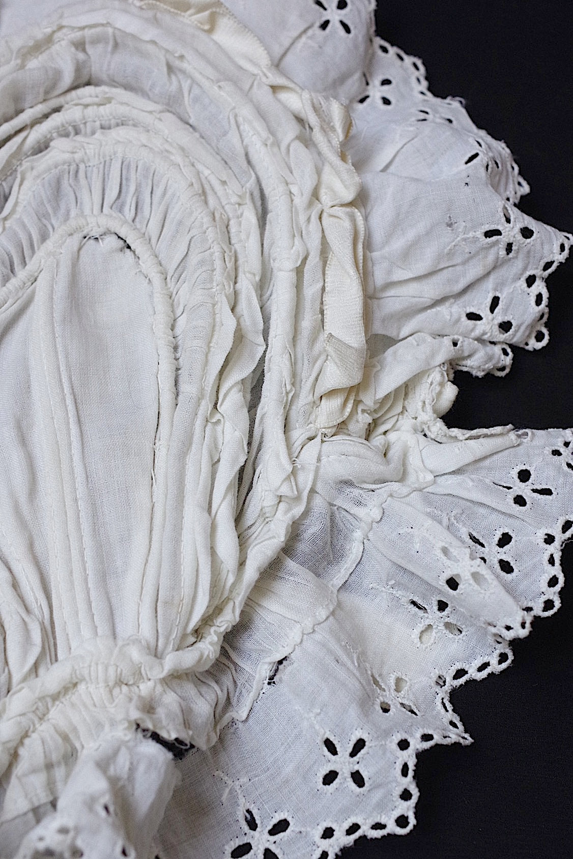 dentelle antique アンティークレースボネとえり bonnet et col