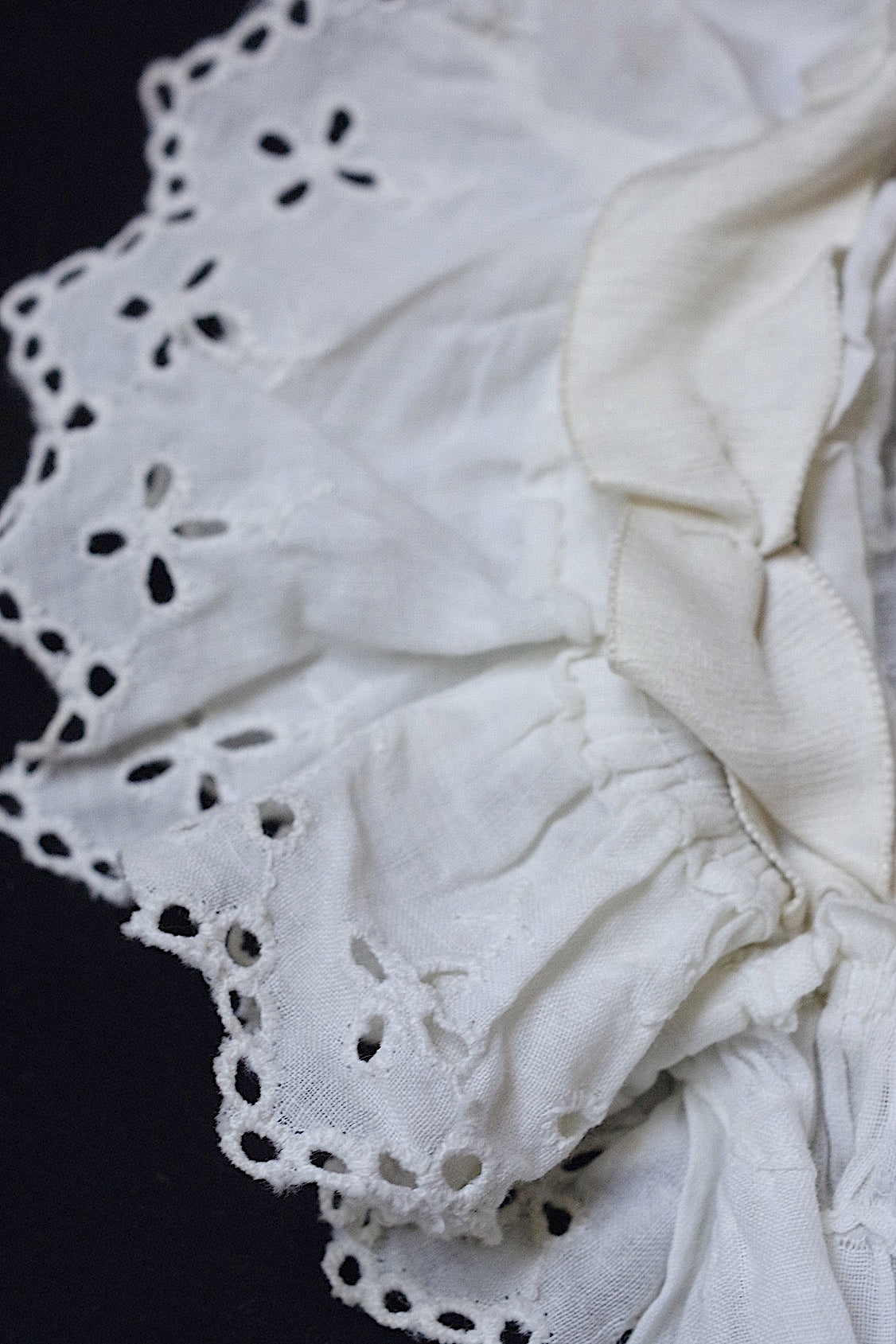 dentelle antique アンティークレースボネとえり bonnet et col