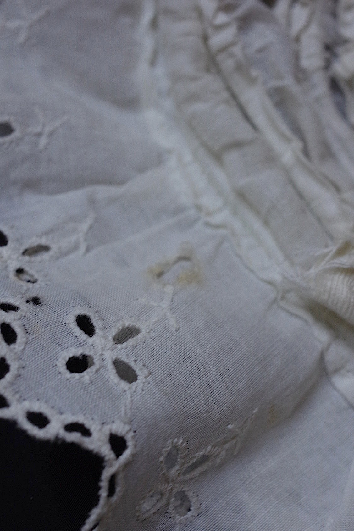 dentelle antique アンティークレースボネとえり bonnet et col