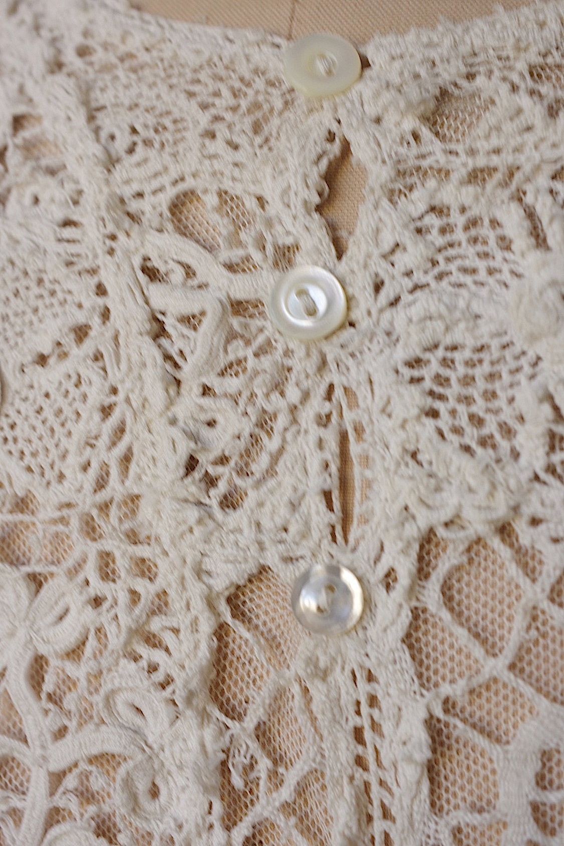 vêtement antique アンティークブラウス ボビン+クロシェレース 4