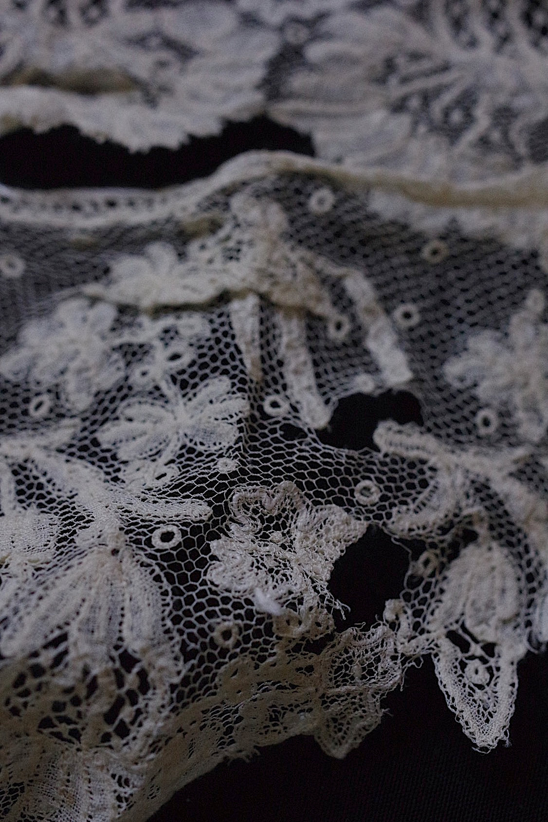 dentelle antique アンティークレース 45+14cm 158cm