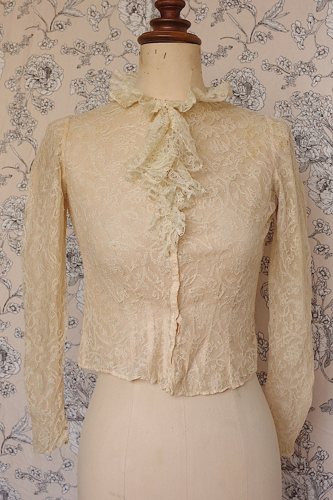 vêtement antique アンティークコットンブラウス4 少女サイズ