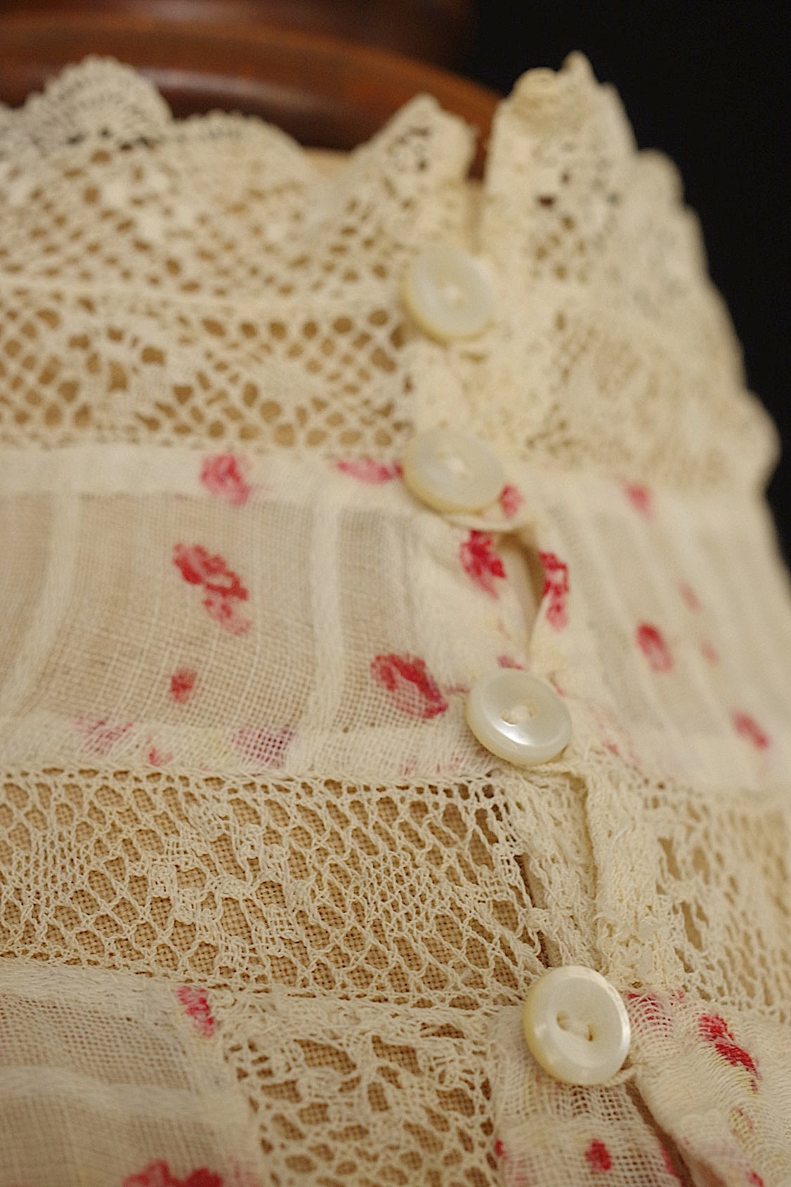 vêtement antique アンティークコットンブラウス4