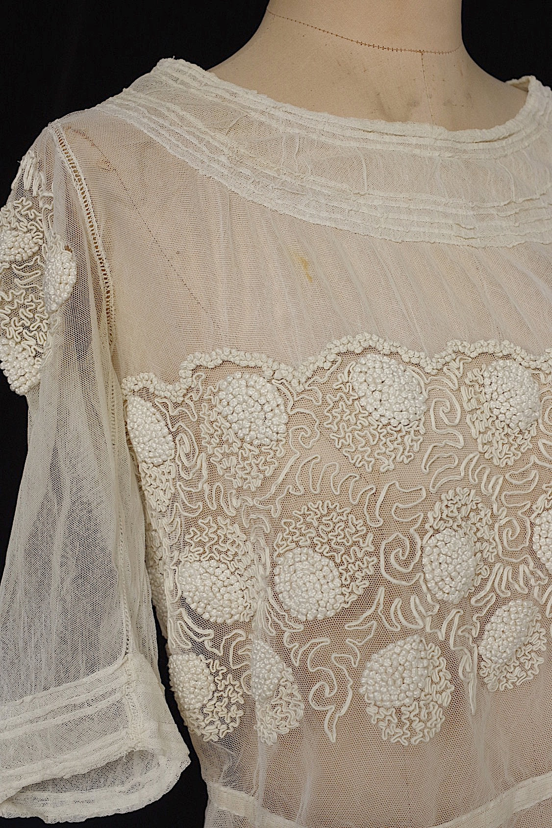 vêtement antique アンティークコットンブラウス5 .FR a l'epoque