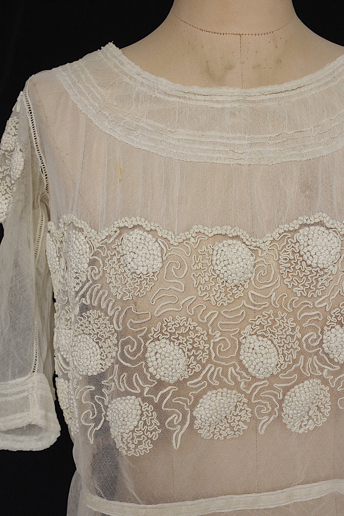 vêtement antique アンティークコットンブラウス5 .FR a l'epoque