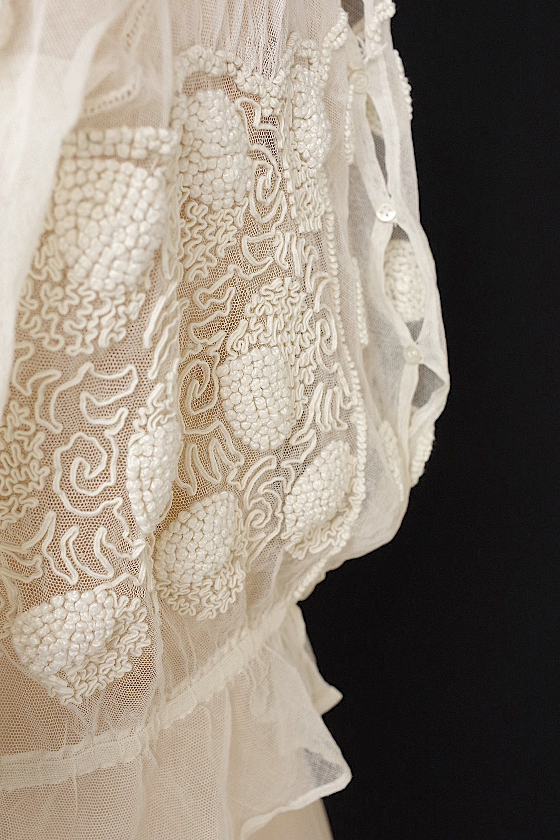 vêtement antique アンティークコットンブラウス5 .FR a l'epoque