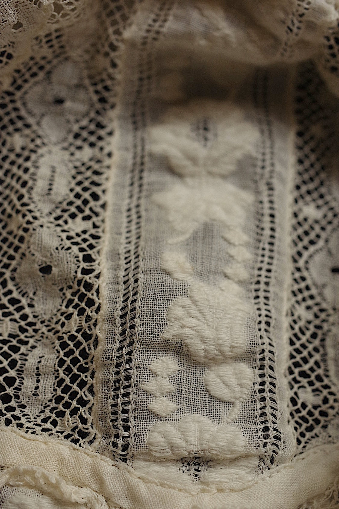 dentelle antique アンティークレース 刺繍 bonnet