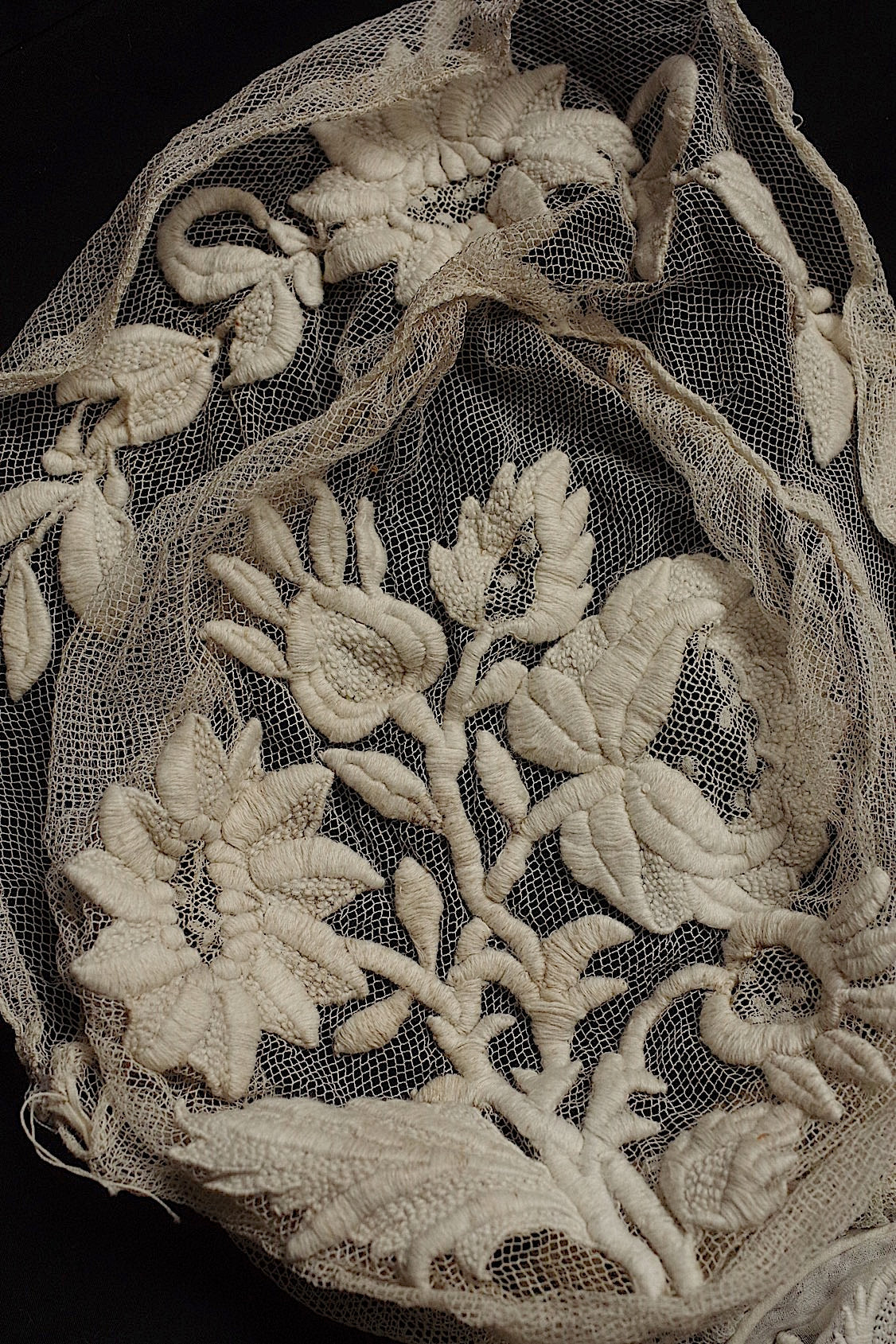 dentelle antique アンティークレース 刺繍 bonnet