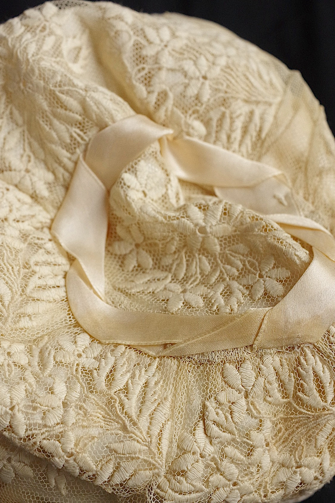 dentelle antique アンティークレース bonnet ボネ 1 .FR a l'epoque