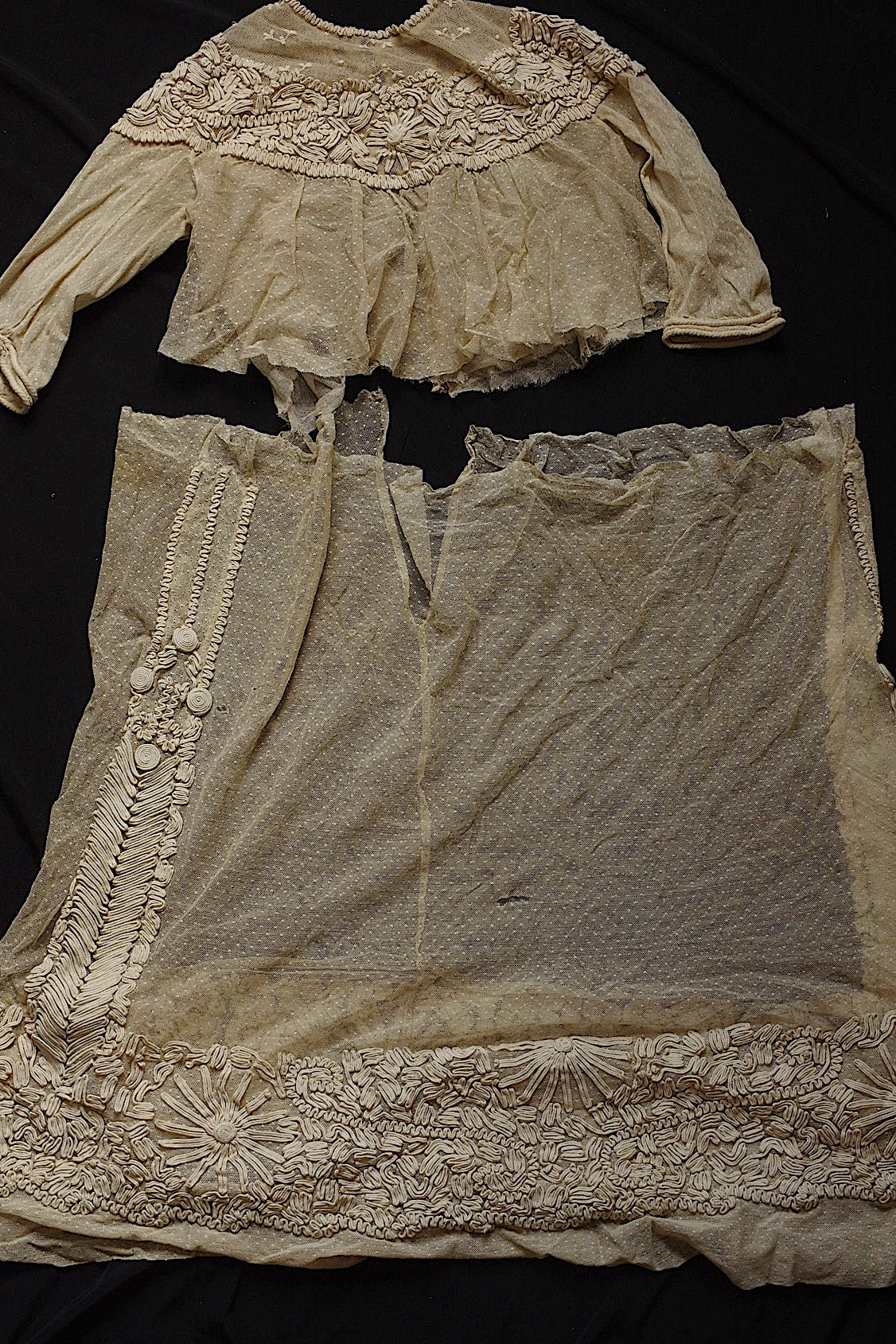 dentelle antique アンティークレース ドレス 制作用 素材 .FR a l'epoque