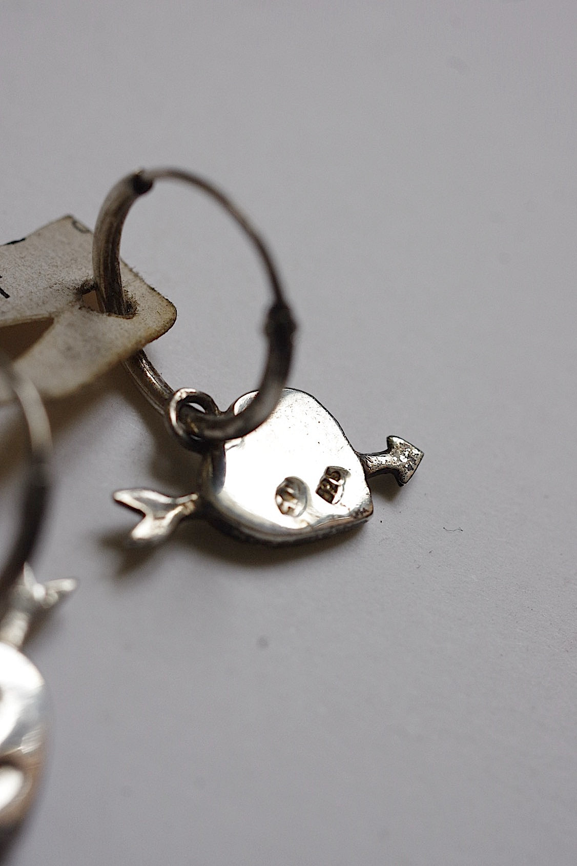 boucles d'oreilles vintage ヴィンテージシルバーピアス ハート .FR a l'epoque