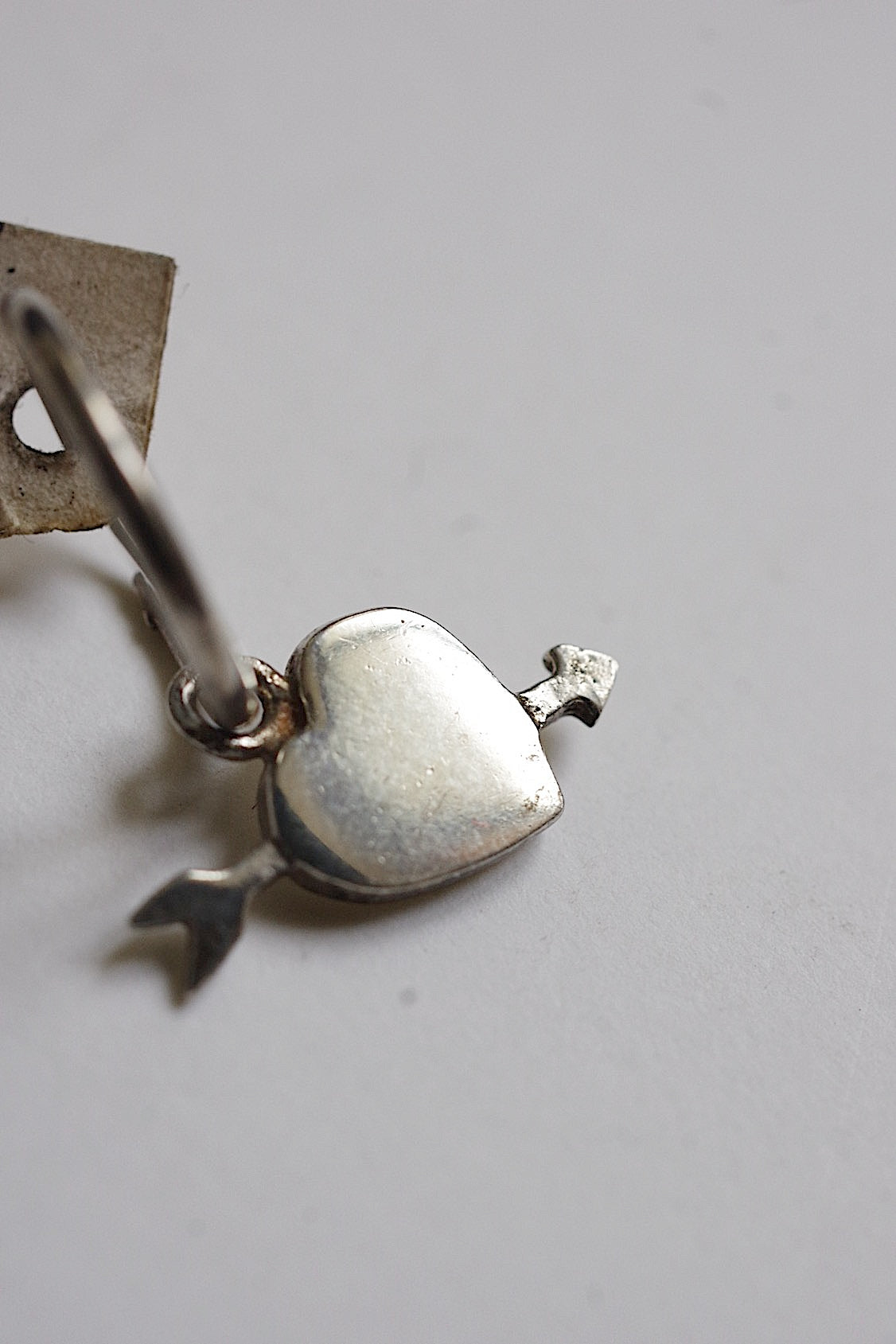 boucles d'oreilles vintage ヴィンテージシルバーピアス ハート .FR a l'epoque
