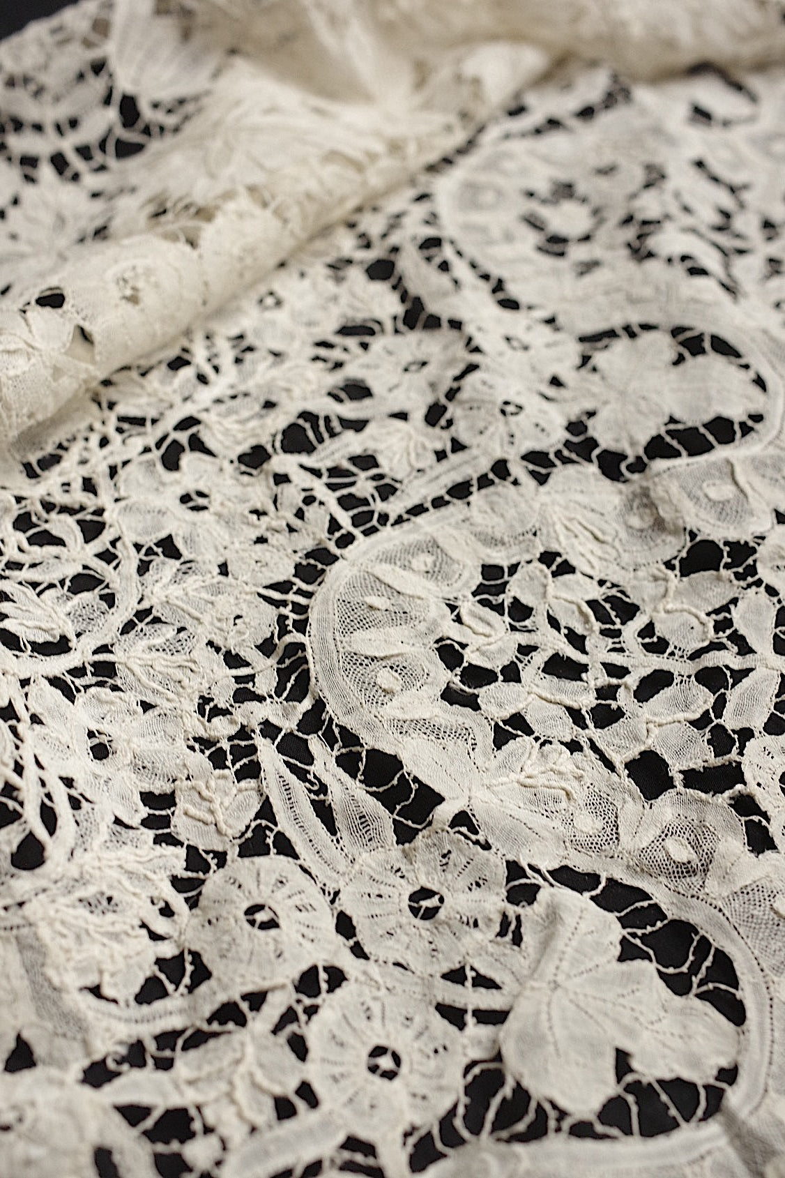 dentelle antique アンティークレース 115cm×22cm .FR a l'epoque