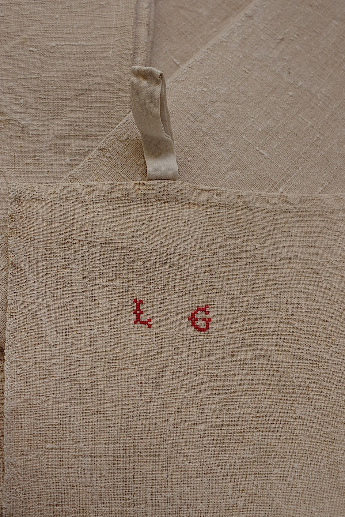 アンティーク生地 tissu ancien アンティークトワル生地 トーション5枚 .FR a l'epoque