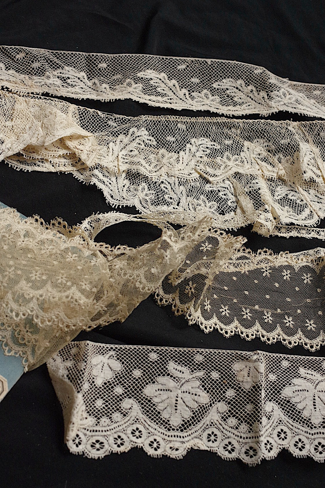 アンティークレース dentelle antique アンティークレース 5本 .FR a l'epoque