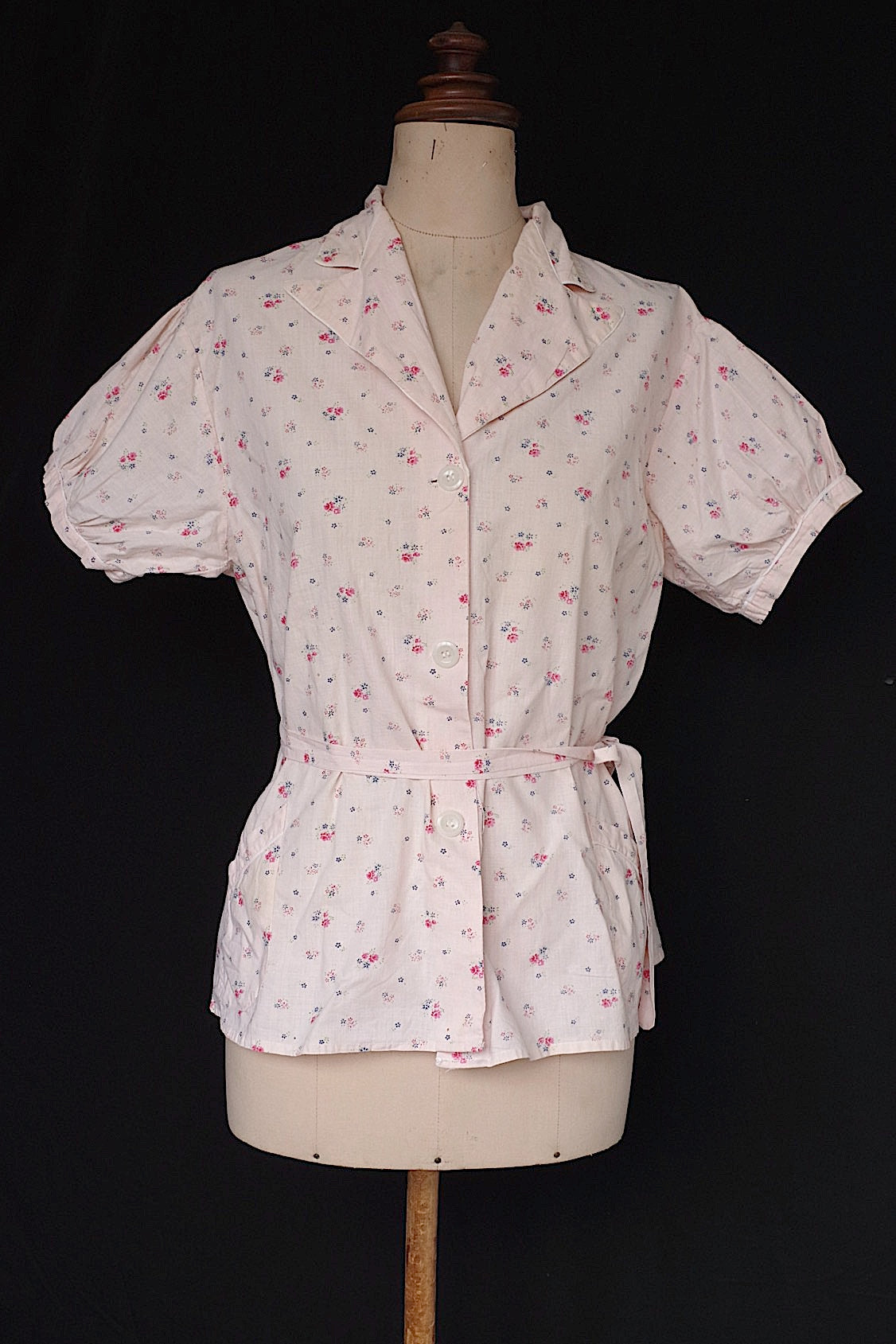 ヴィンテージ古着 vêtement vintage ヴィンテージ花柄ブラウス .FR a l'epoque