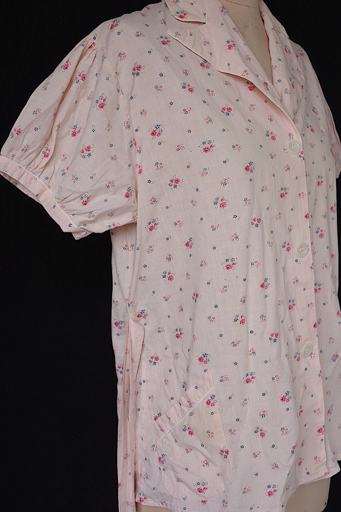 ヴィンテージ古着 vêtement vintage ヴィンテージ花柄ブラウス .FR a l'epoque