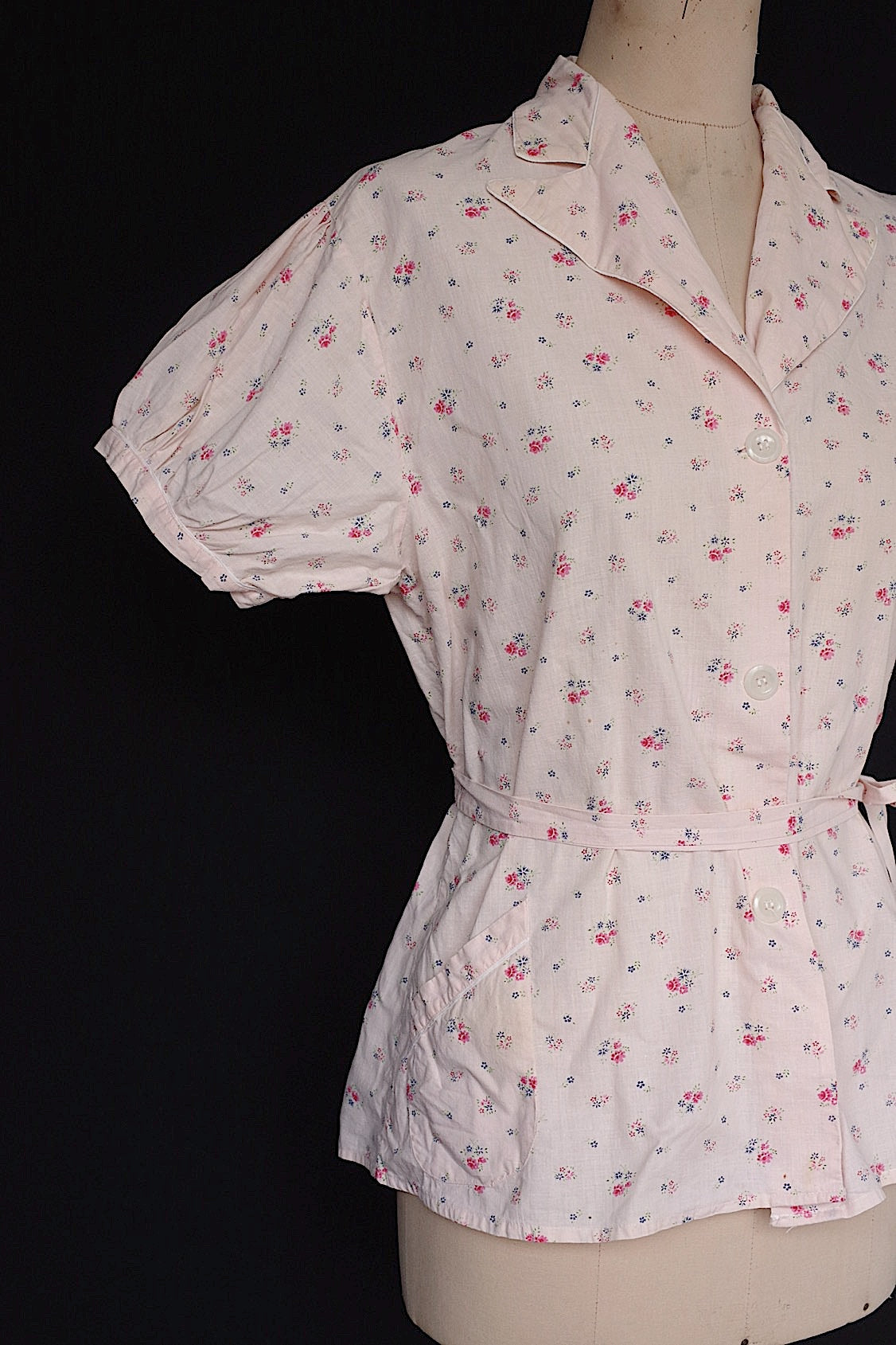 ヴィンテージ古着 vêtement vintage ヴィンテージ花柄ブラウス .FR a l'epoque