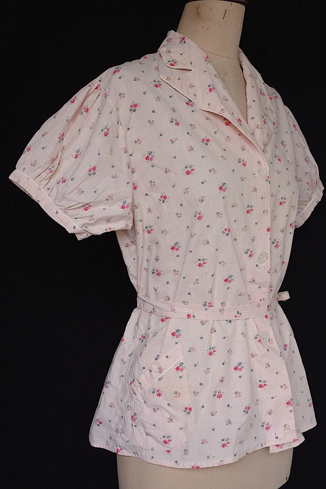 ヴィンテージ古着 vêtement vintage ヴィンテージ花柄ブラウス .FR a l'epoque