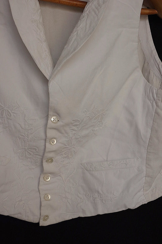 アンティーク古着 vêtement antique アンティーク刺繍ジレ pour monsieur .FR a l'epoque