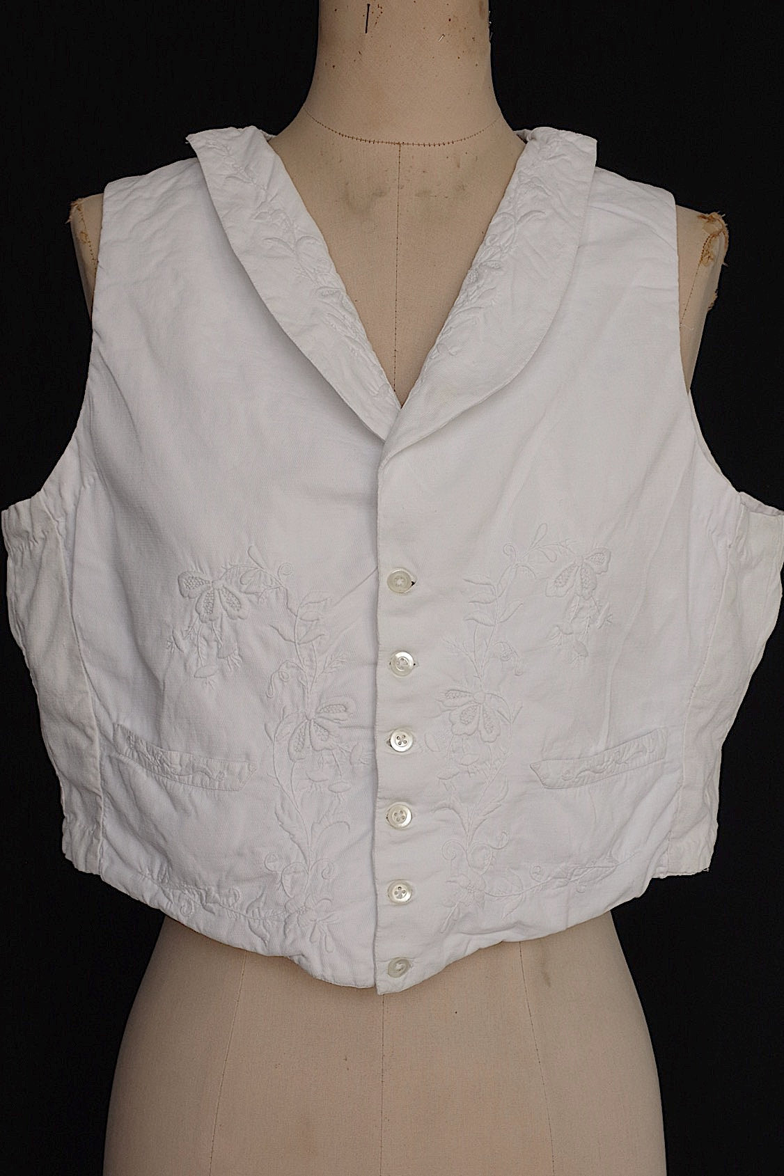 アンティーク古着 vêtement antique アンティーク刺繍ジレ pour monsieur .FR a l'epoque