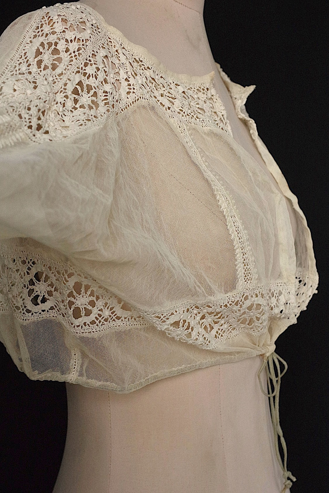 アンティーク古着 cosage antique アンティークレース petit top チュール .FR a l'epoque