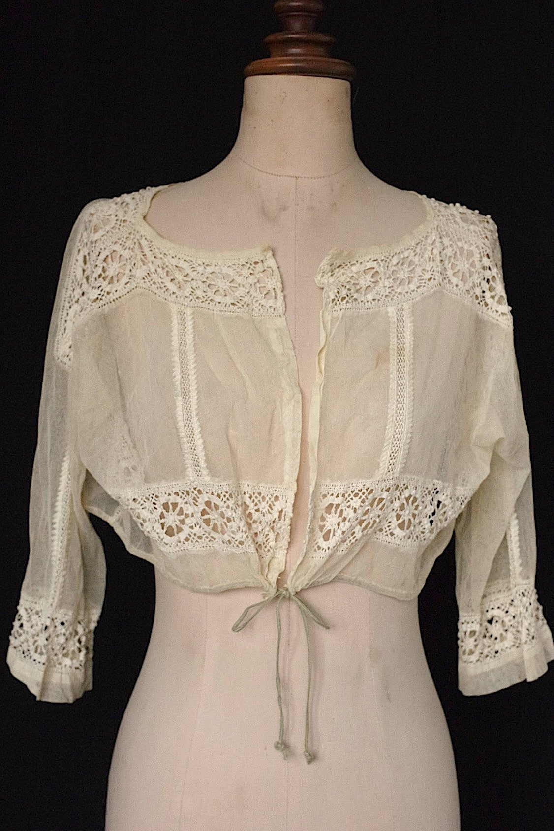 アンティーク古着 cosage antique アンティークレース petit top チュール .FR a l'epoque