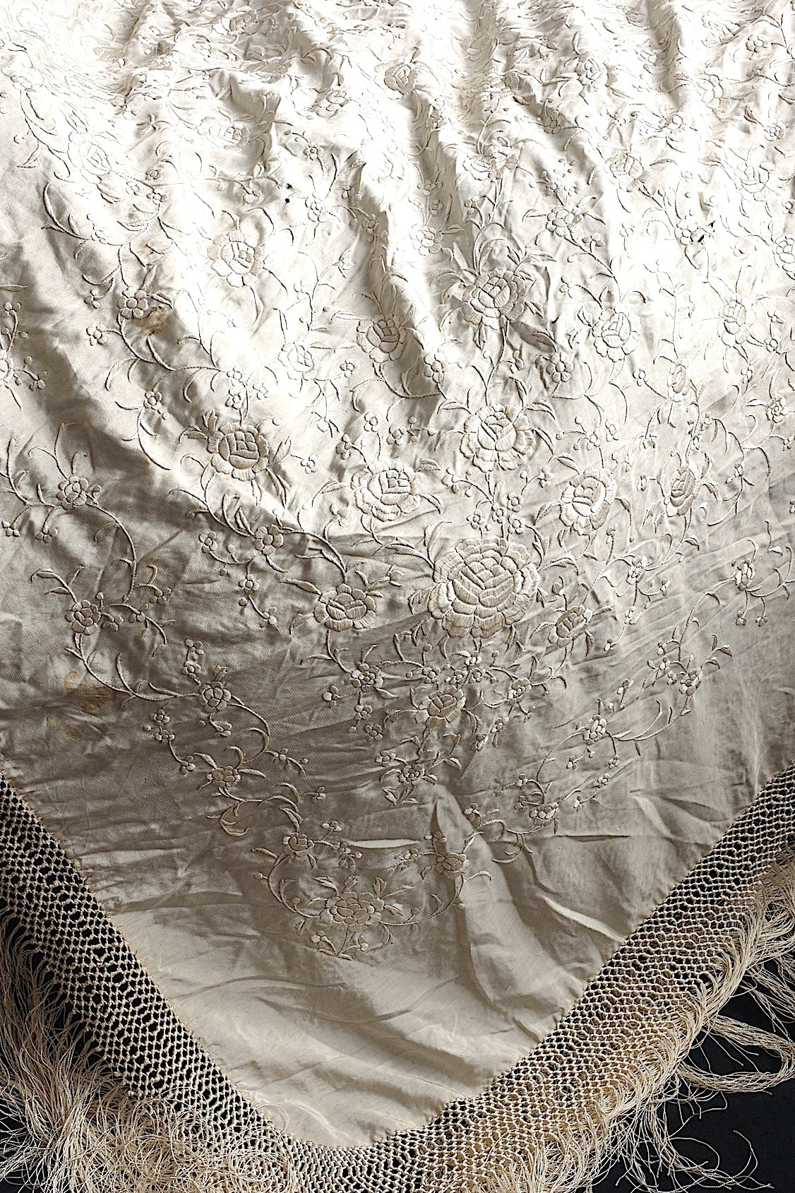 アンティークショール châle antique アンティーク刺繍 ショール2 .FR a l'epoque