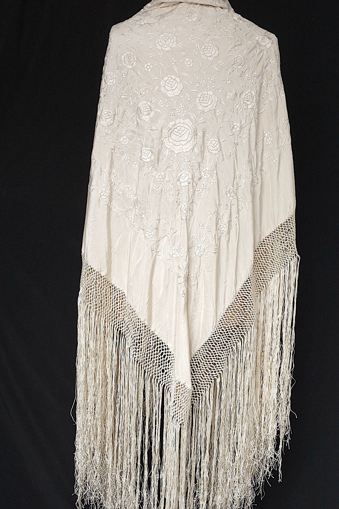 アンティークショール châle antique アンティーク刺繍 ショール2 .FR a l'epoque