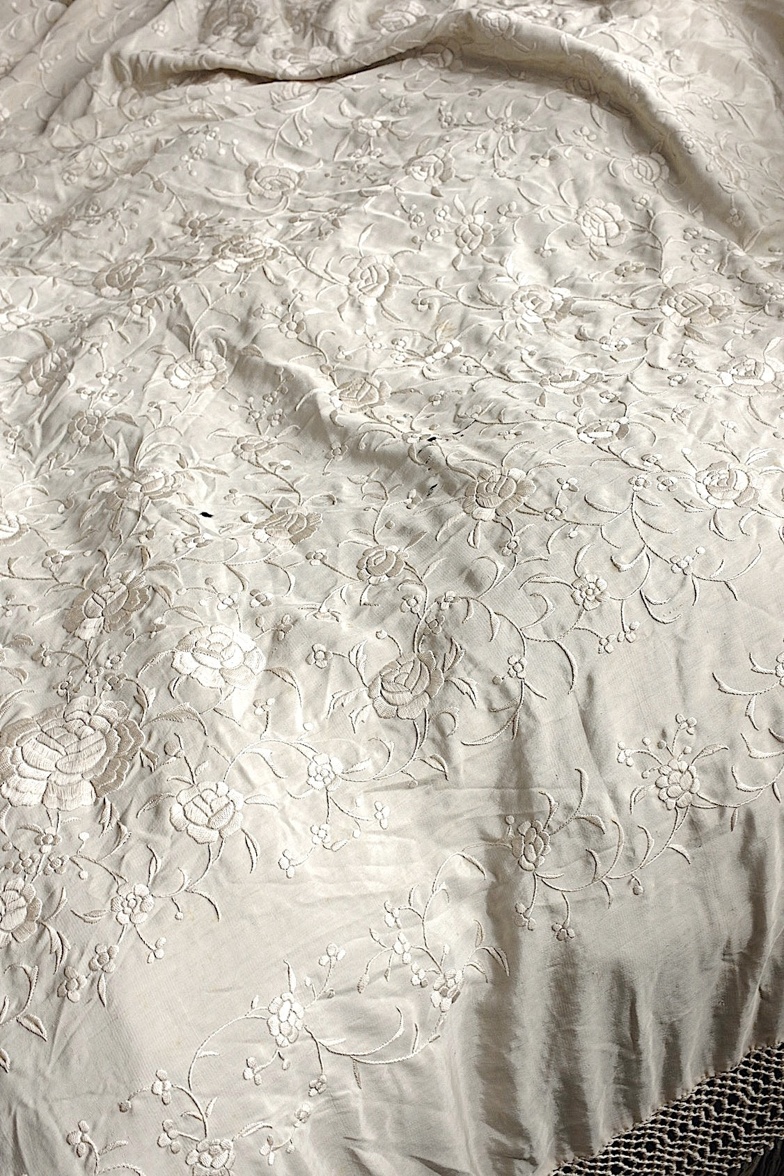 アンティークショール châle antique アンティーク刺繍 ショール2 .FR a l'epoque