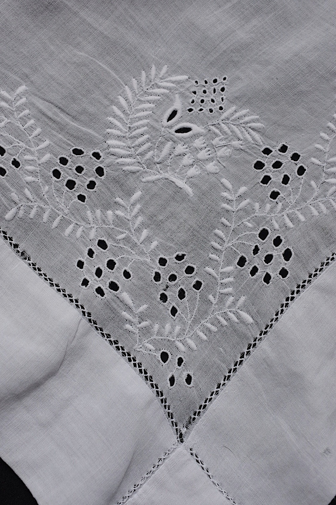 アンティークレース dentelle antique アンティークレース 刺繍ハンカチ ハギレ .FR a l'epoque