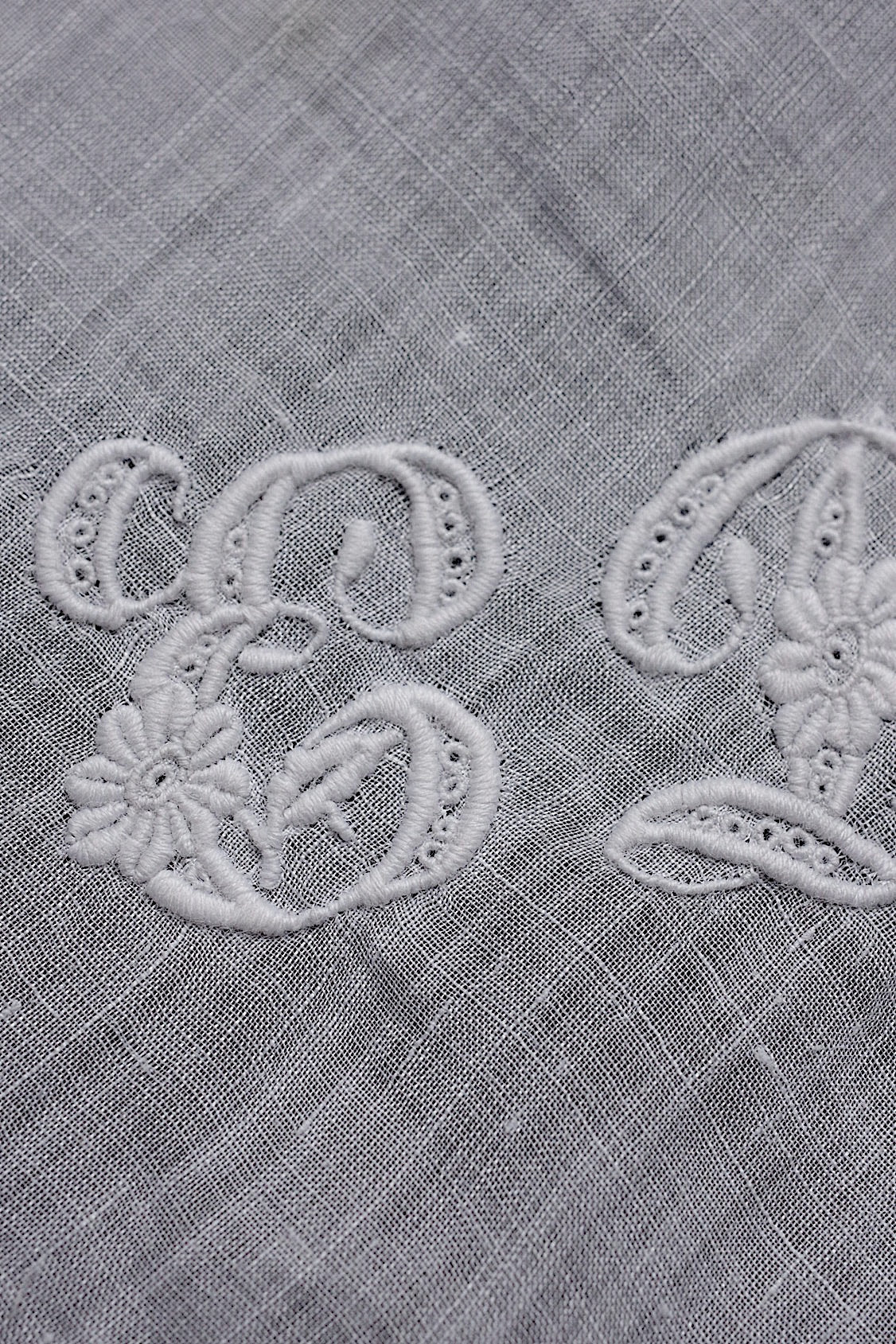 アンティークレース　dentelle antique アンティークレース　刺繍　ハンカチ