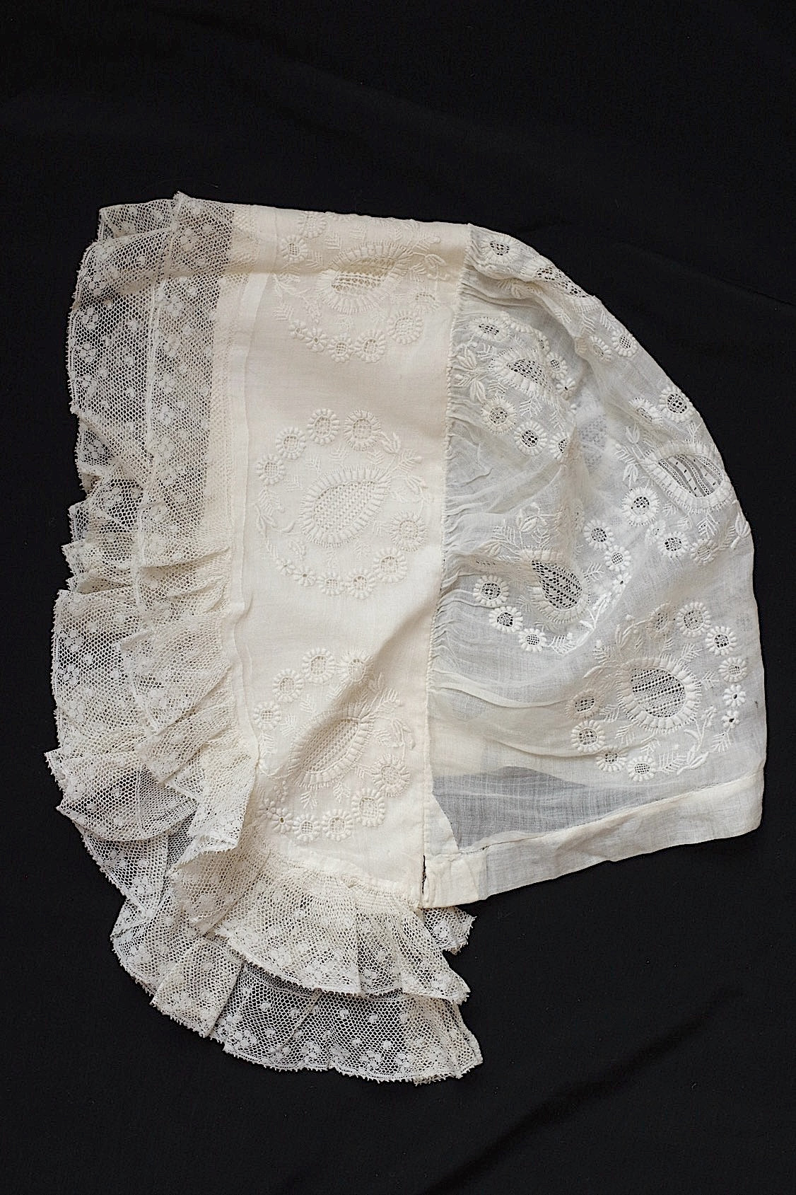 アンティークレース dentelle antique アンティークレース 刺繍ボネ .FR a l'epoque