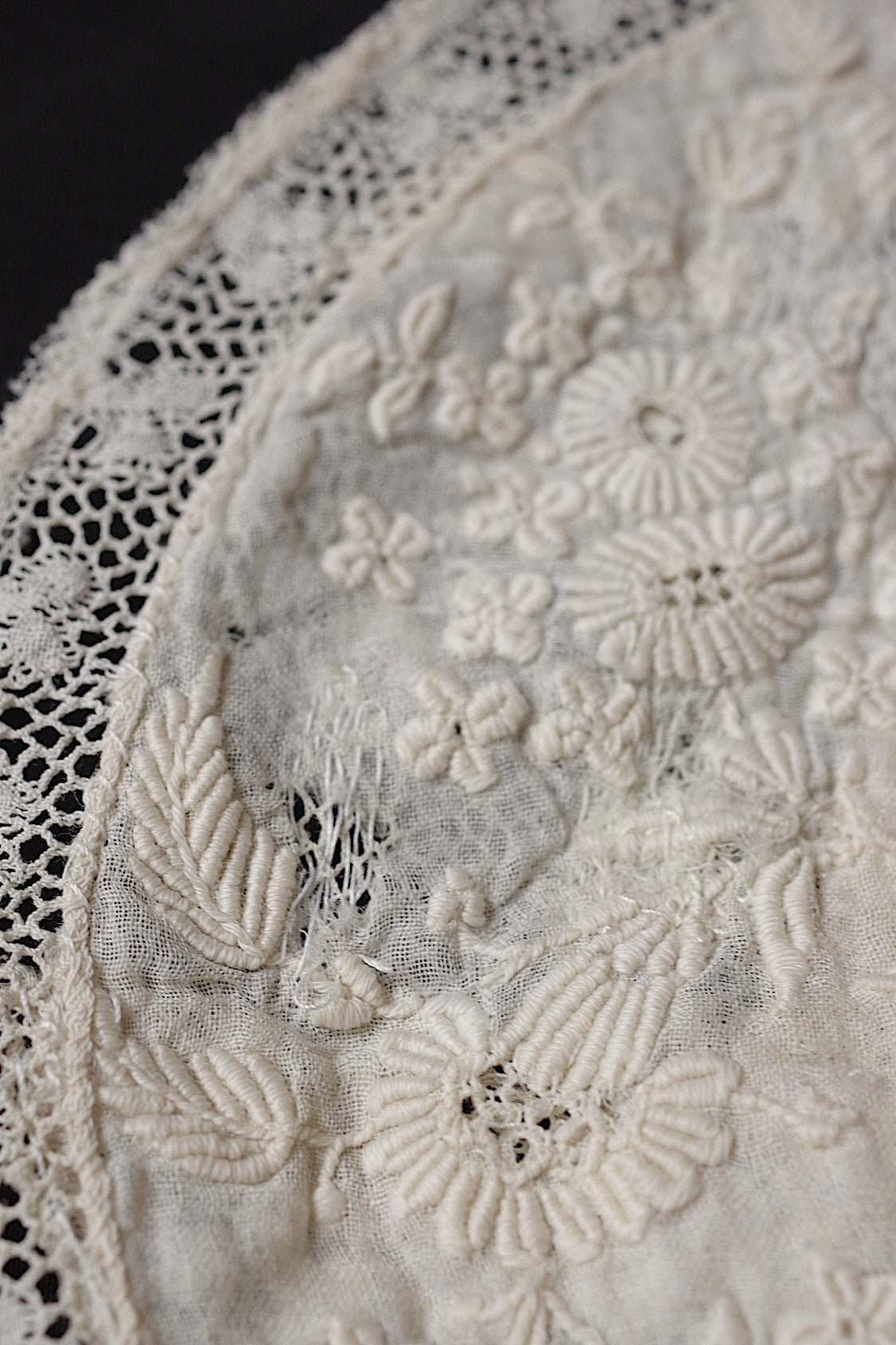 アンティークレース dentelle antique アンティーク刺繍 3枚 1 .FR a l'epoque