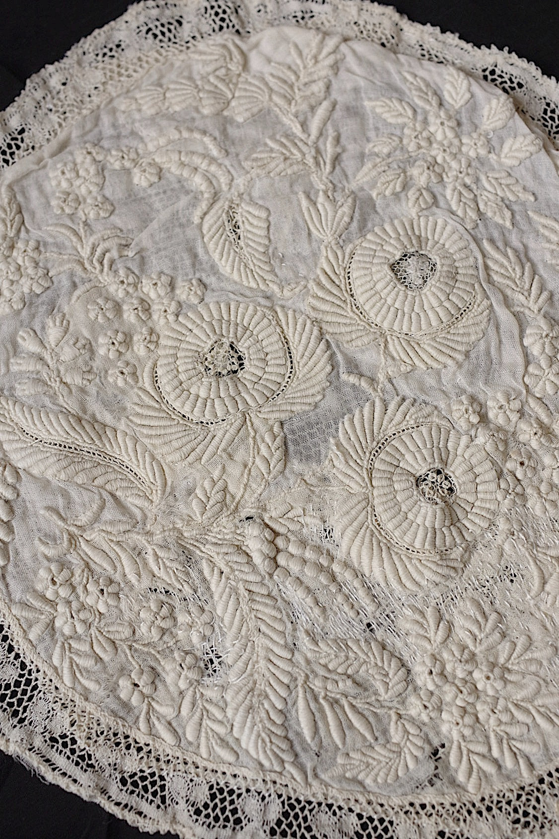 アンティークレース dentelle antique アンティーク刺繍 3枚 1 .FR a l'epoque