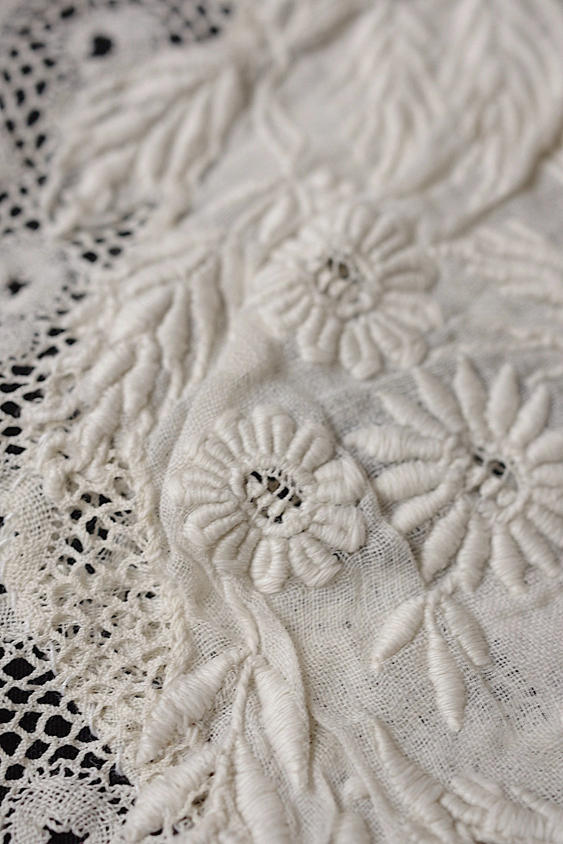 アンティークレース dentelle antique アンティーク刺繍 3枚 4 .FR a l'epoque