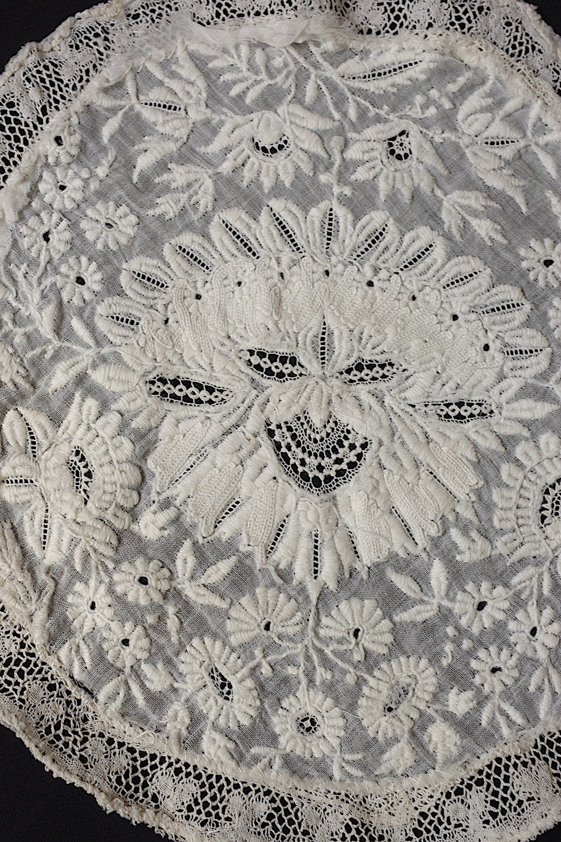 アンティークレース dentelle antique アンティーク刺繍 3枚 4 .FR a l'epoque