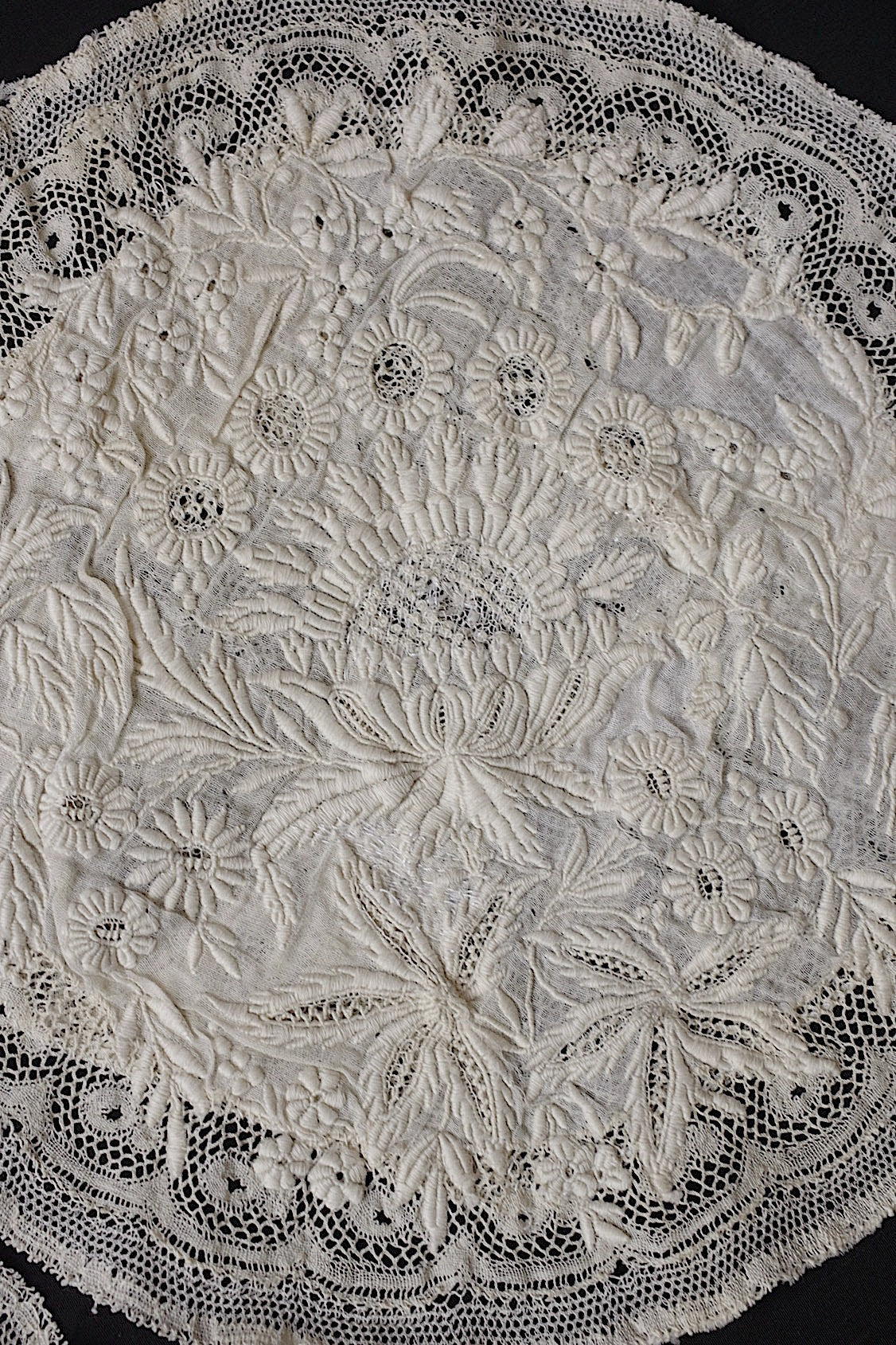 アンティークレース dentelle antique アンティーク刺繍 3枚 4 .FR a l'epoque