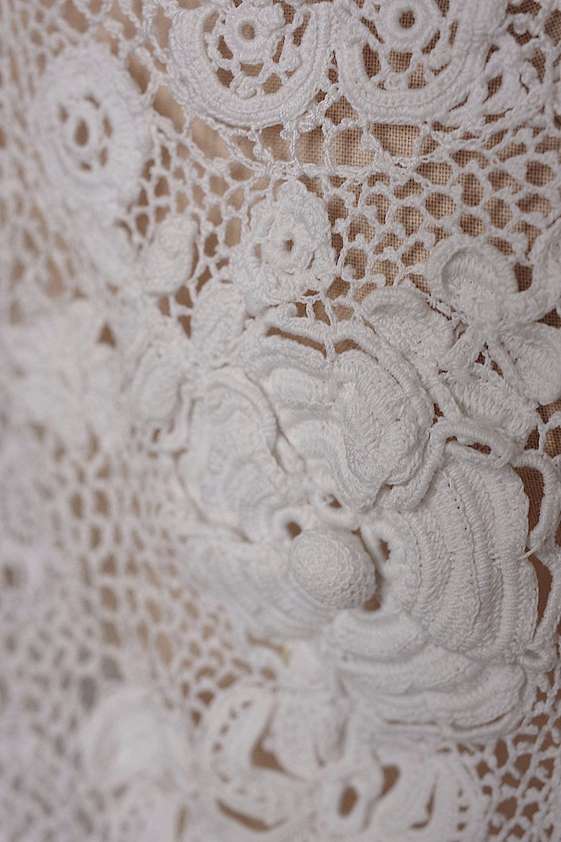 アンティーク古着 vêtement antique アンティーククロシェ ジレ しろ .FR a l'epoque