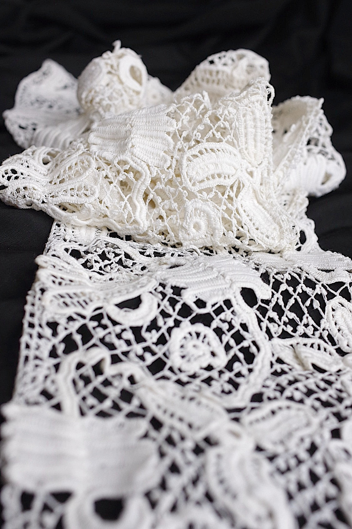 アンティークレース dentelle antique アンティークレース クロシェレース 素材3 .FR a l'epoque