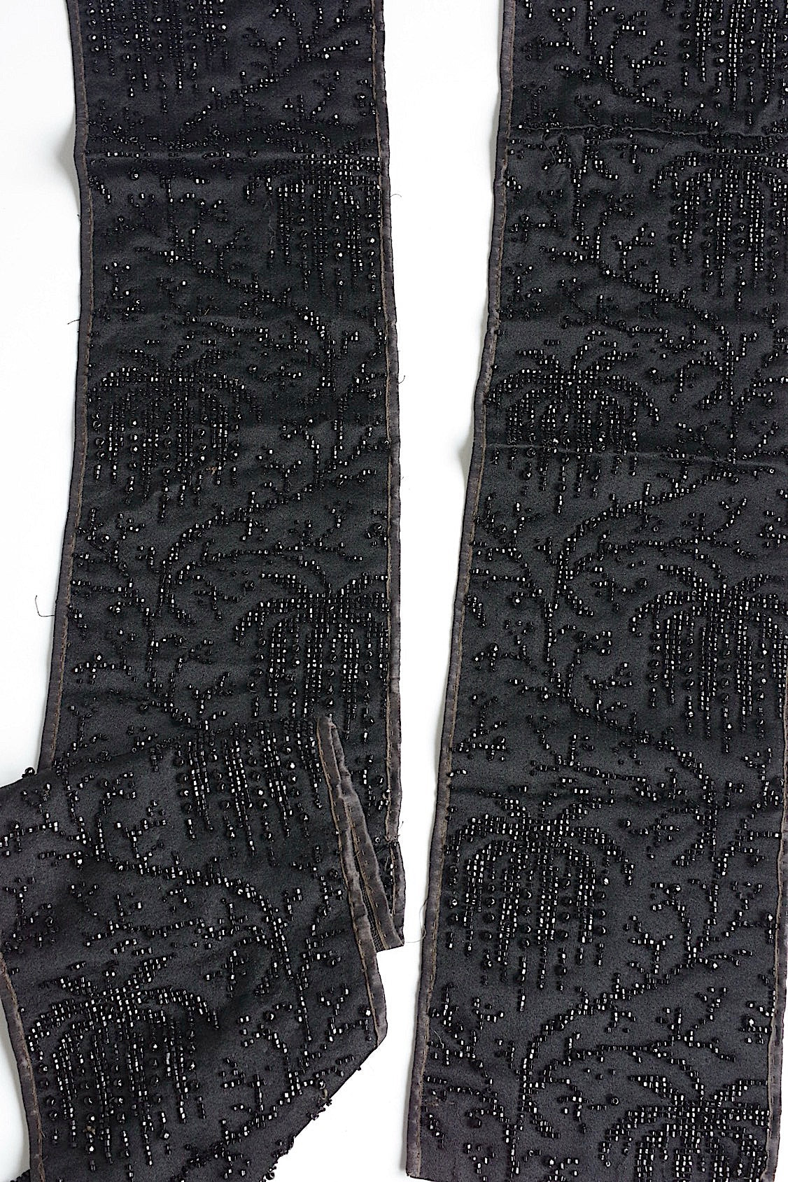 アンティークレース dentelle antique アンティークレース ビーズ刺繍  くろ .FR a l'epoque