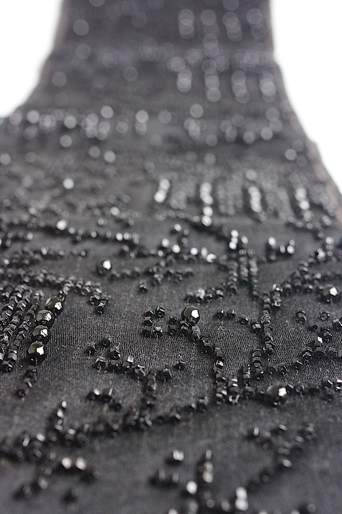 アンティークレース dentelle antique アンティークレース ビーズ刺繍  くろ .FR a l'epoque