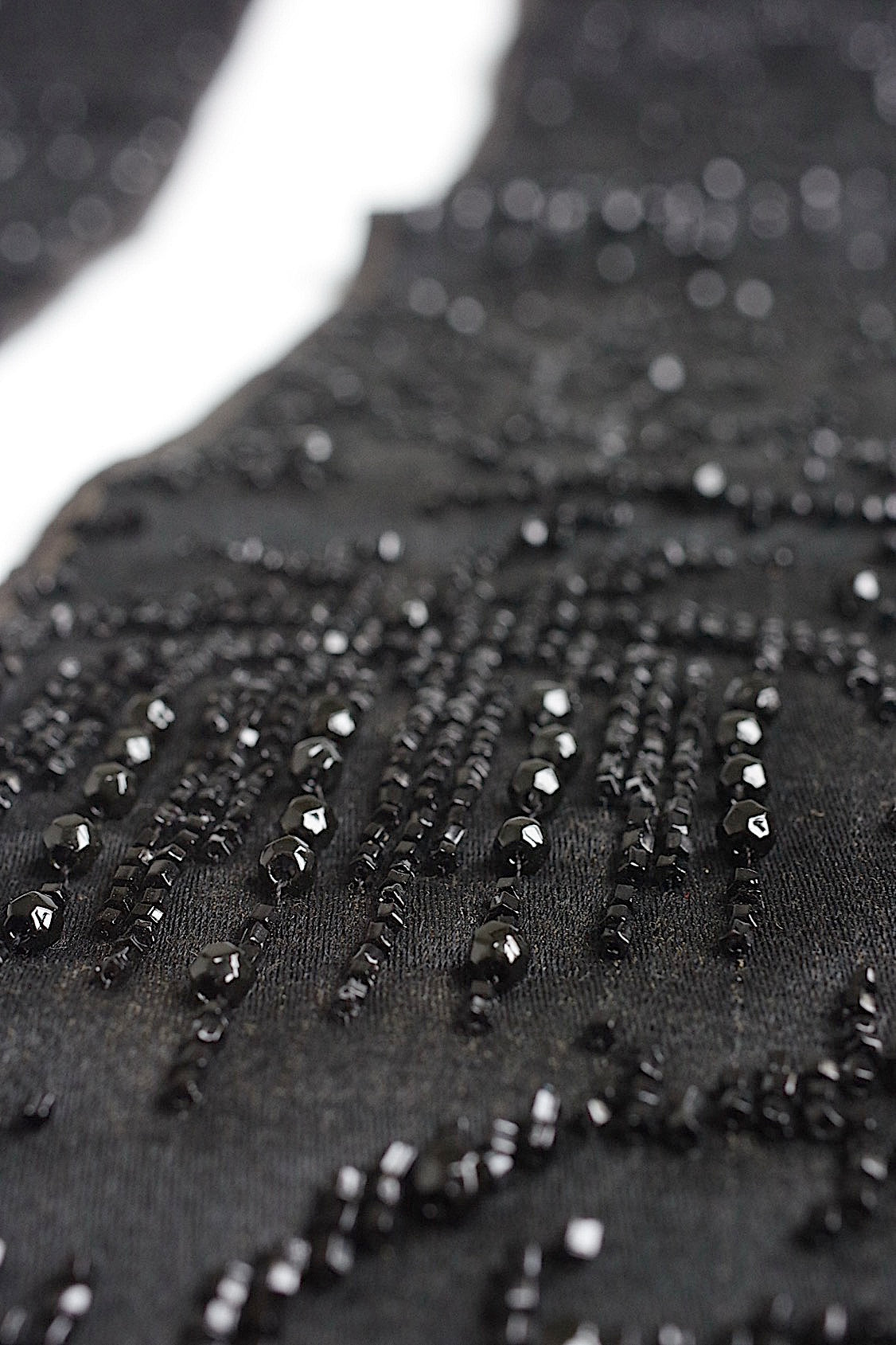 アンティークレース dentelle antique アンティークレース ビーズ刺繍  くろ .FR a l'epoque