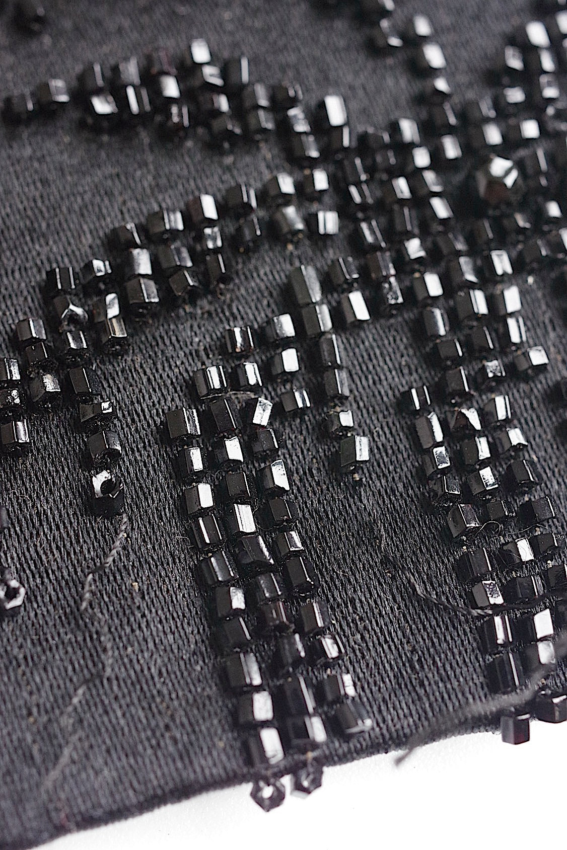 アンティークレース dentelle antique アンティークレース ビーズ刺繍  くろ .FR a l'epoque