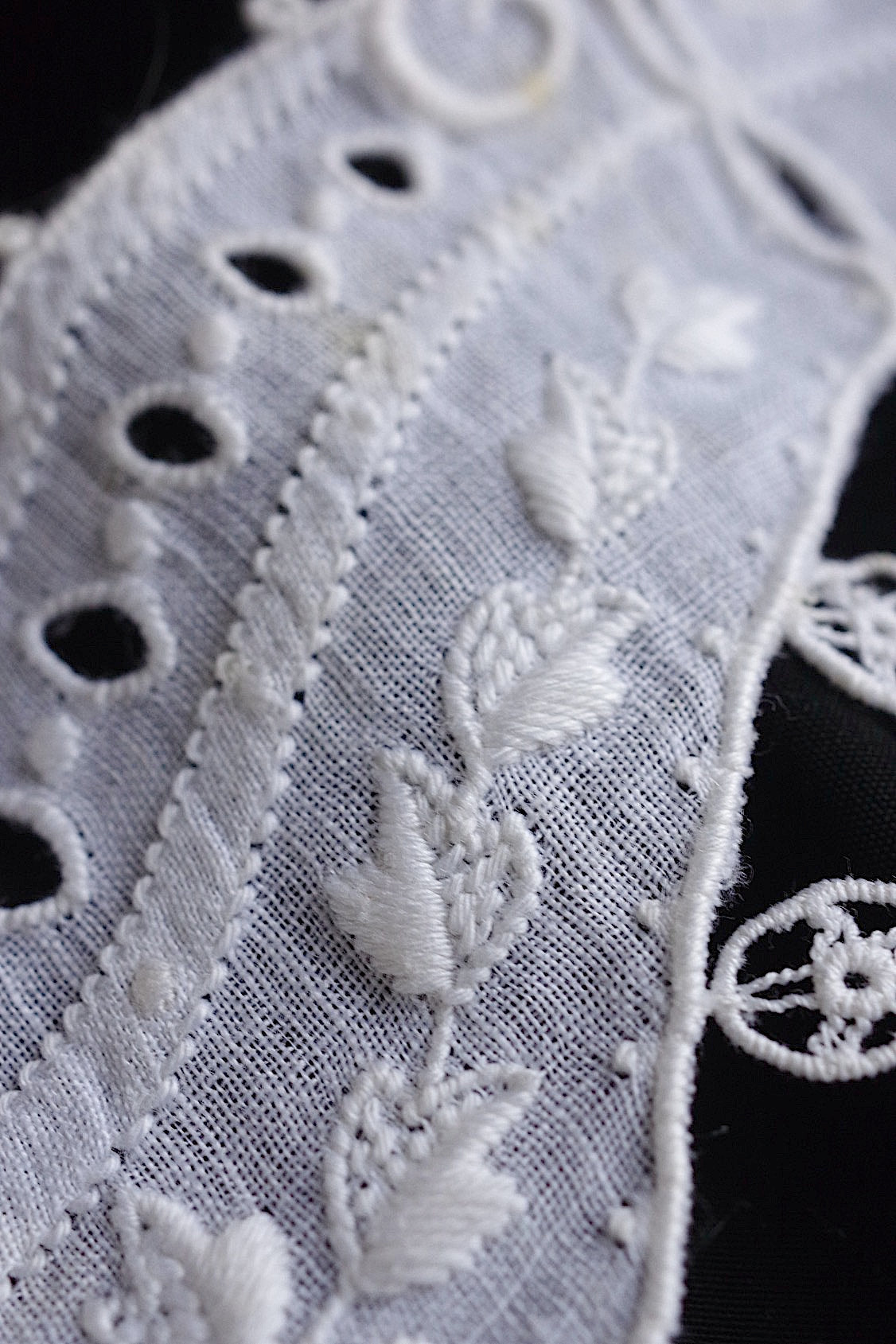 アンティークレース dentelle antique アンティークレース 素材用 刺繍スカラップ .FR a l'epoque