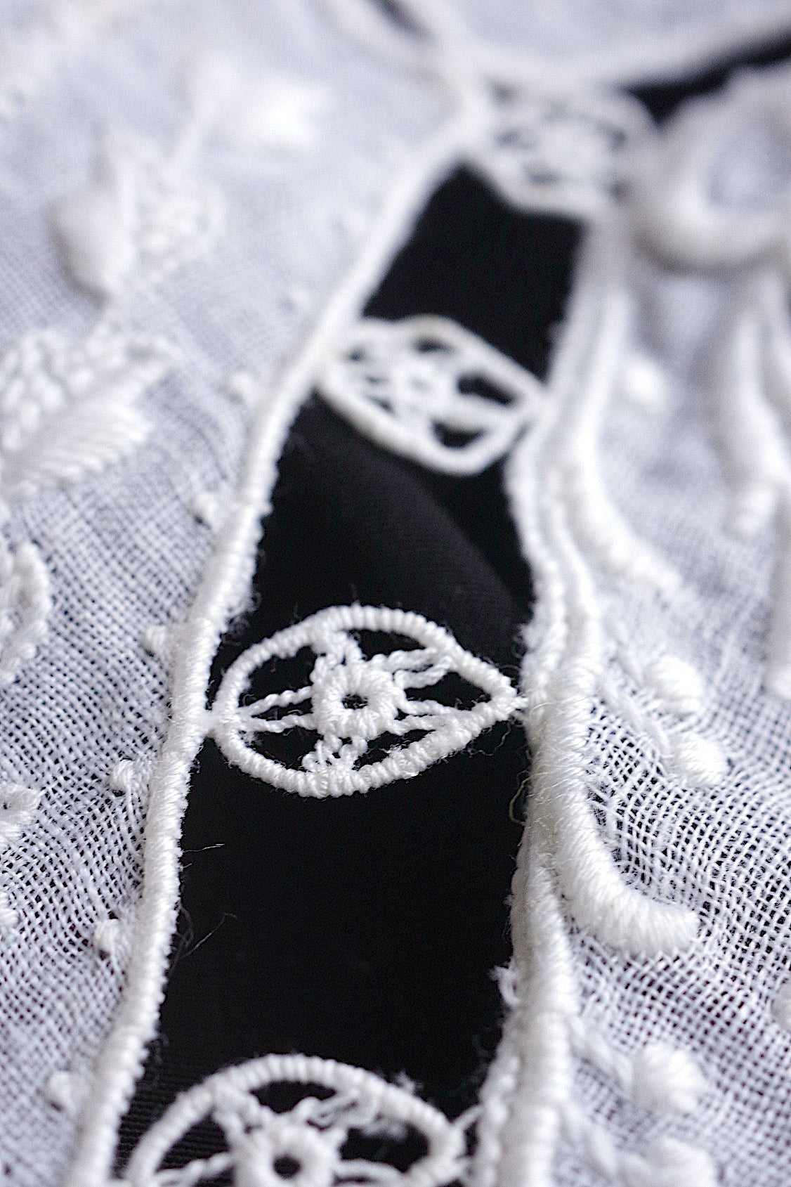 アンティークレース dentelle antique アンティークレース 素材用 刺繍スカラップ .FR a l'epoque